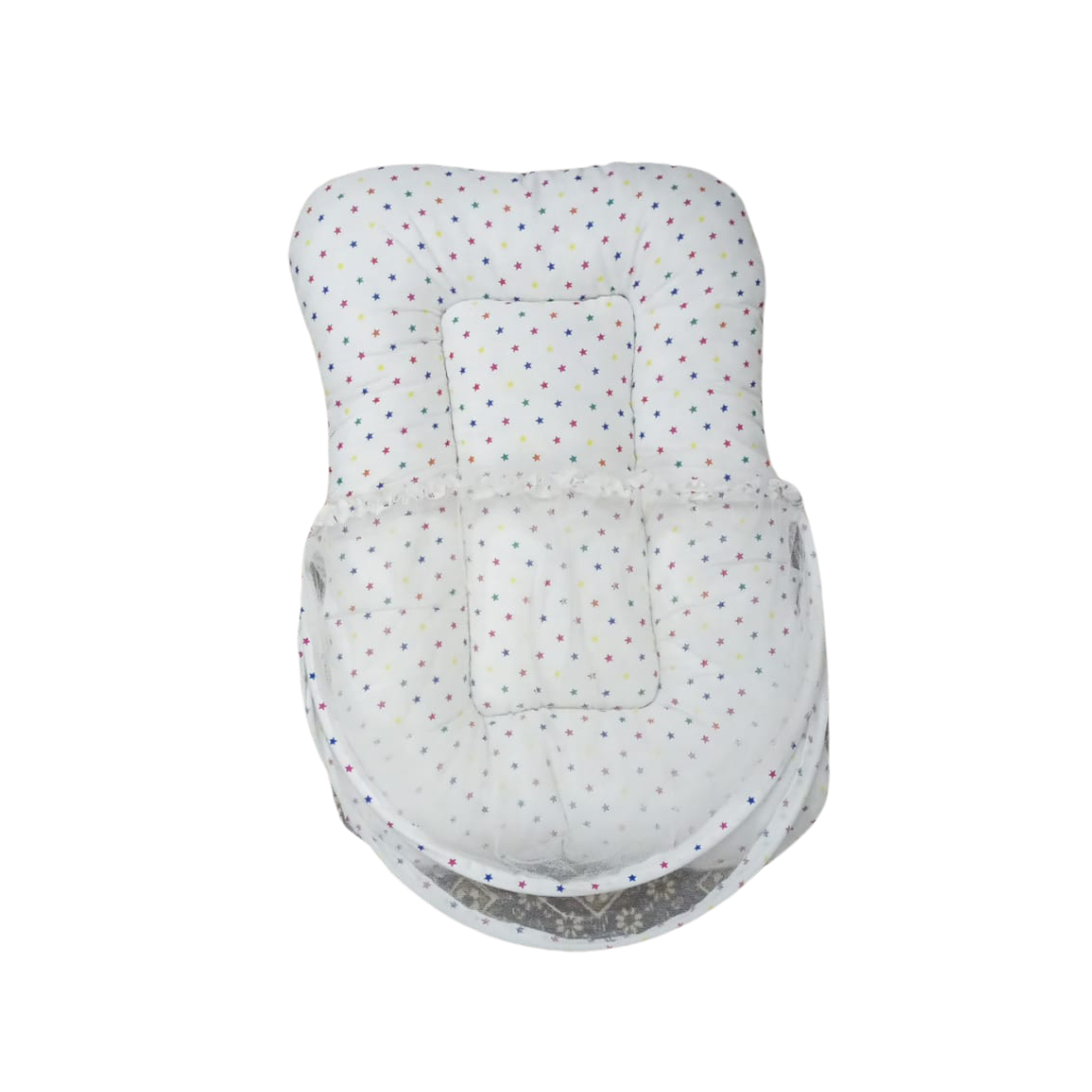 Baby Carry Nest with Mosquito Net Light grey 9 Pcs