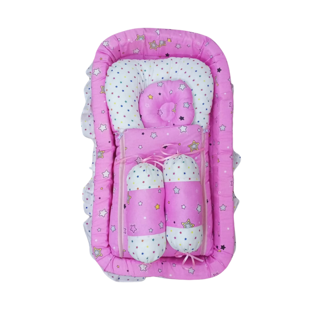 Baby Carry Nest with Full Size Mosquito Net Pink 6 Pcs